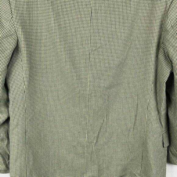 Stones Classics Blazer Jacket Size 42 Beige Green Houndstooth 2 Button Single Br - Picture 8 of 9